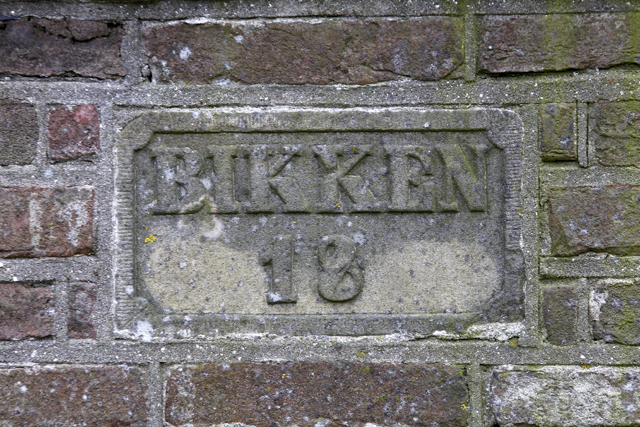 Gevelsteen Hollewandsweg 40 Bikken 1881