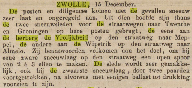 Vrolijkheid   Groninger Krant 18 december 1846