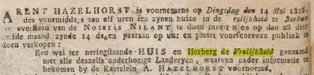 Vrolijkheid   Overijsselsche Krant 10 mei 1816