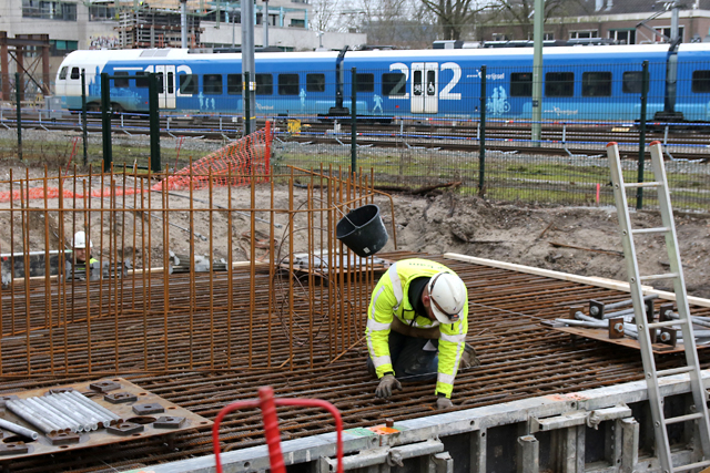 Keolistrein op weg tijdens bouw Busbrug 7V6A0258
