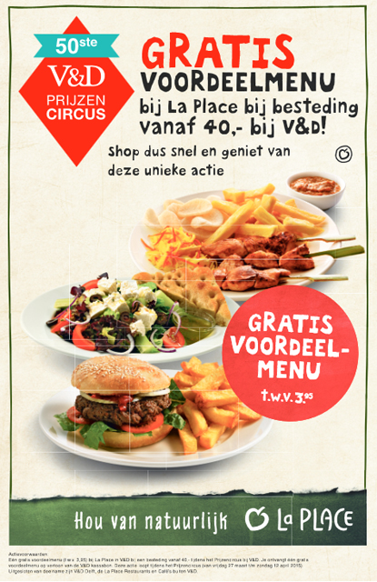 V&D La Place voordeelmenu bew