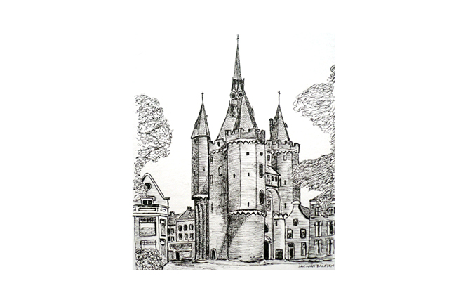 Pentekening Sassenpoort Jacob v Dalfsen 640px